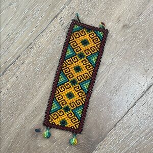 Handcrafted Beaded Bracelet with Geometric Design
